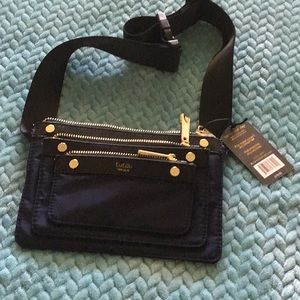 NWT Tutilo Navy Blue  and Gold Fanny Pack